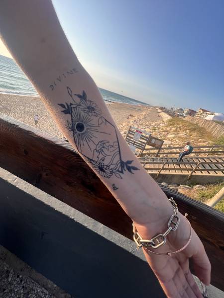 Modèles L  tattoo temporaire lacanau océan 