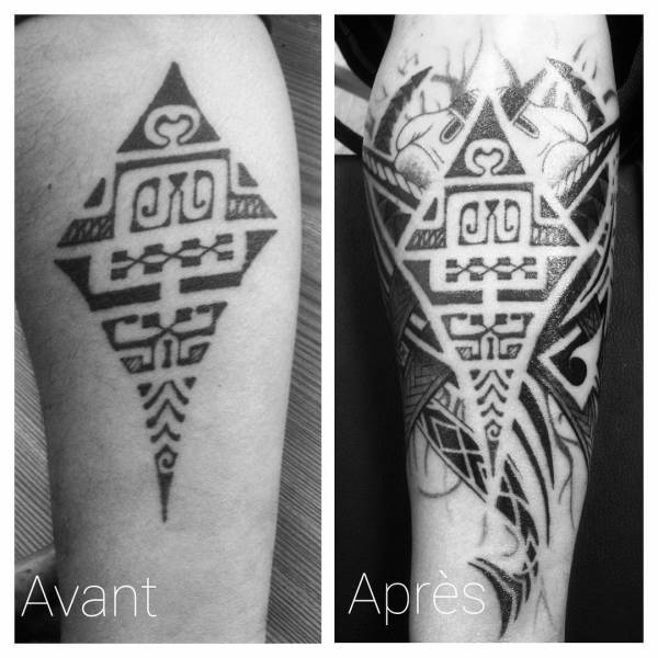 ajout tatouage maori sur un existant bordeaux tatouage réparateur