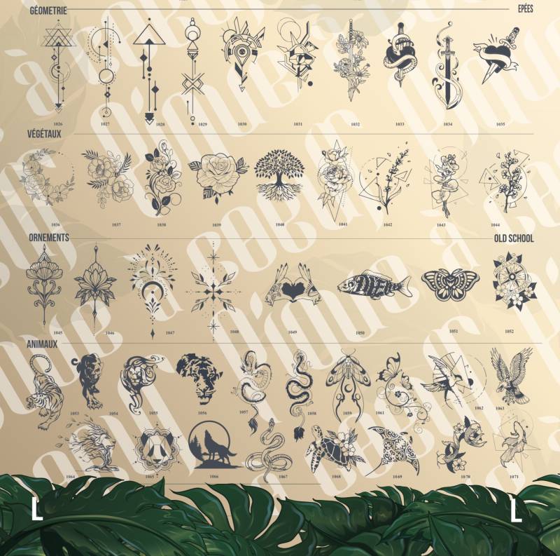 Modèle L tatouages éphémères Bordeaux 