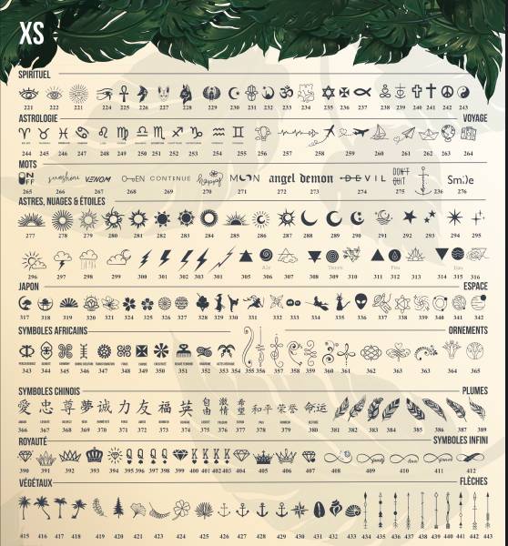 Modèles XS de tatouages éphémère au jagua en Gironde