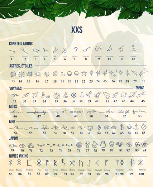 Modèles tatouages temporaires XXS Bordeaux 