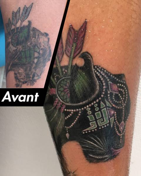 cover panthere noire amelioration tatouage réparateur bordeaux