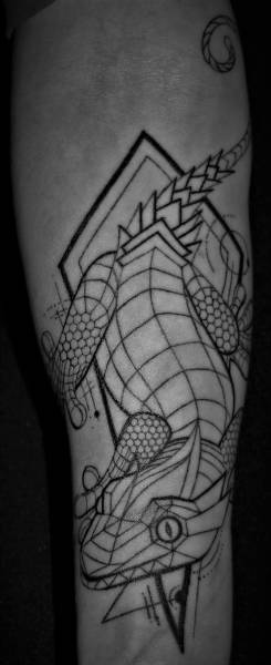 tatouage lézard magouya origami bègles